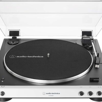 Audio-Technica (at-Lp60xbtwh) Giradischi Autom. Bluetooth Bianco