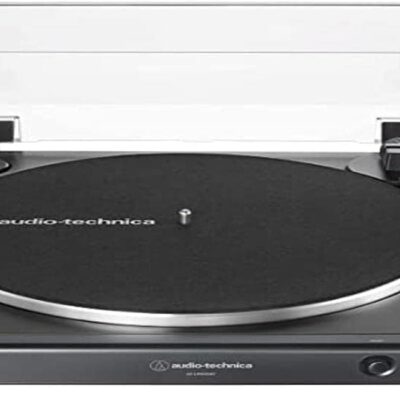 Audio-Technica AT-LP60XBT - Giradischi completamente automatico con trasmissione a cinghia e connessione Bluetooth, Nero