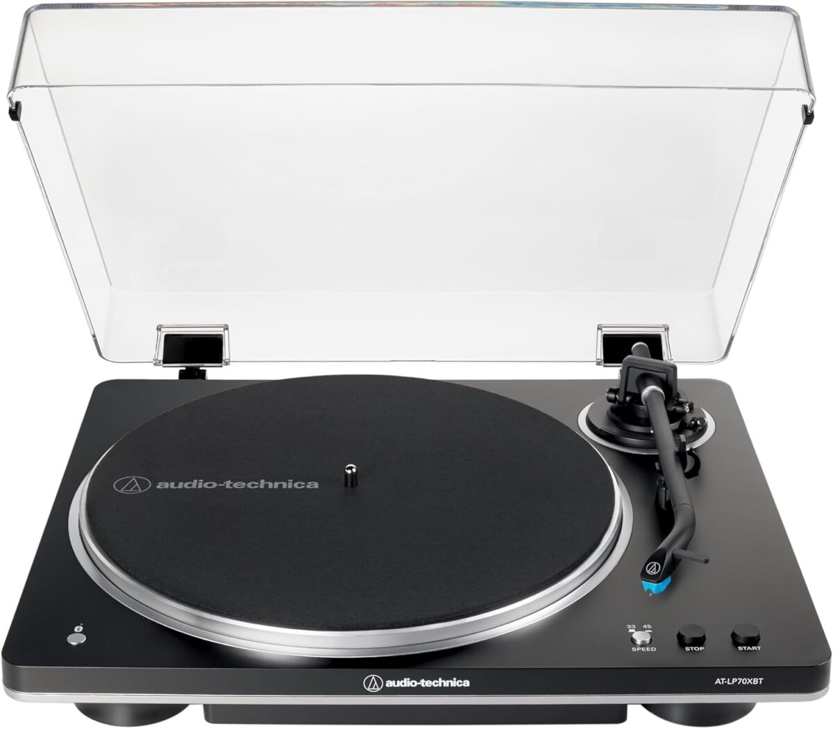 AUDIO TECHNICA AT-LP70XBT Fully Automatic Wireless Belt-Drive Turntable (Black/Silver)